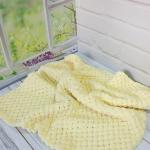 Knitted baby blanket for everyday use and crib