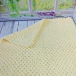 Knitted baby blanket for everyday use and crib