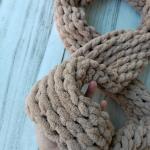 Knitted unisex winter scarf