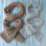 Knitted unisex winter scarf
