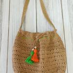 Woven straw summer women's shoulder bag