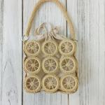 Woven straw summer women's handbag.