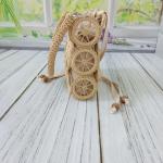 Woven straw summer women's handbag.