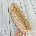 Handmade Long Narrow Oval Bamboo Rope Basket – Versatile for Candles, Small Items, or Décor, Natural Rustic Charm for Any Space"