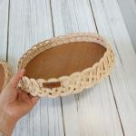 Handmade bamboo rope baskets in round and oval shapes – versatile for bread, fruit, small items, or decorative use. Natural, rustic, stylish, and eco-friendly for any home