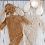 Handmade Knitted Bunny-Ear Jumpsuit for Kids – Ultra-Soft, Fluffy, Cozy & Adorable Outfit for Everyday Wear or Special Occasions"